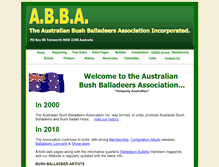 Tablet Screenshot of bushballadeers.com.au